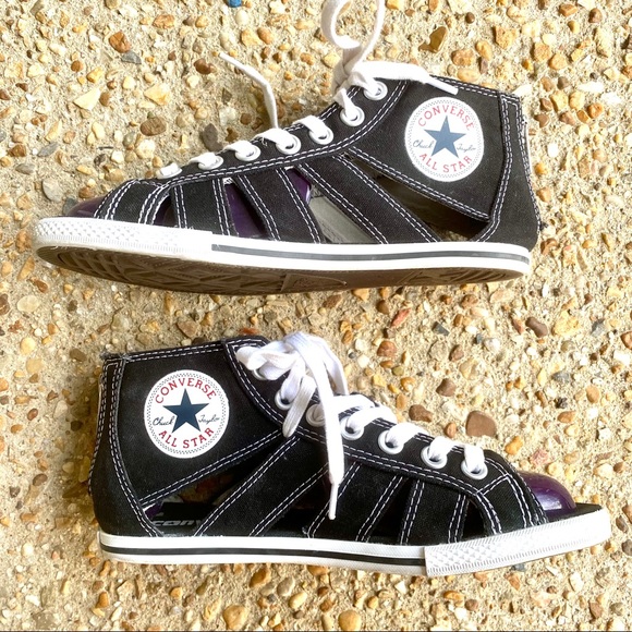 converse gladiator sandals black